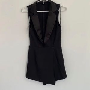 Tuxedo style jumpsuit